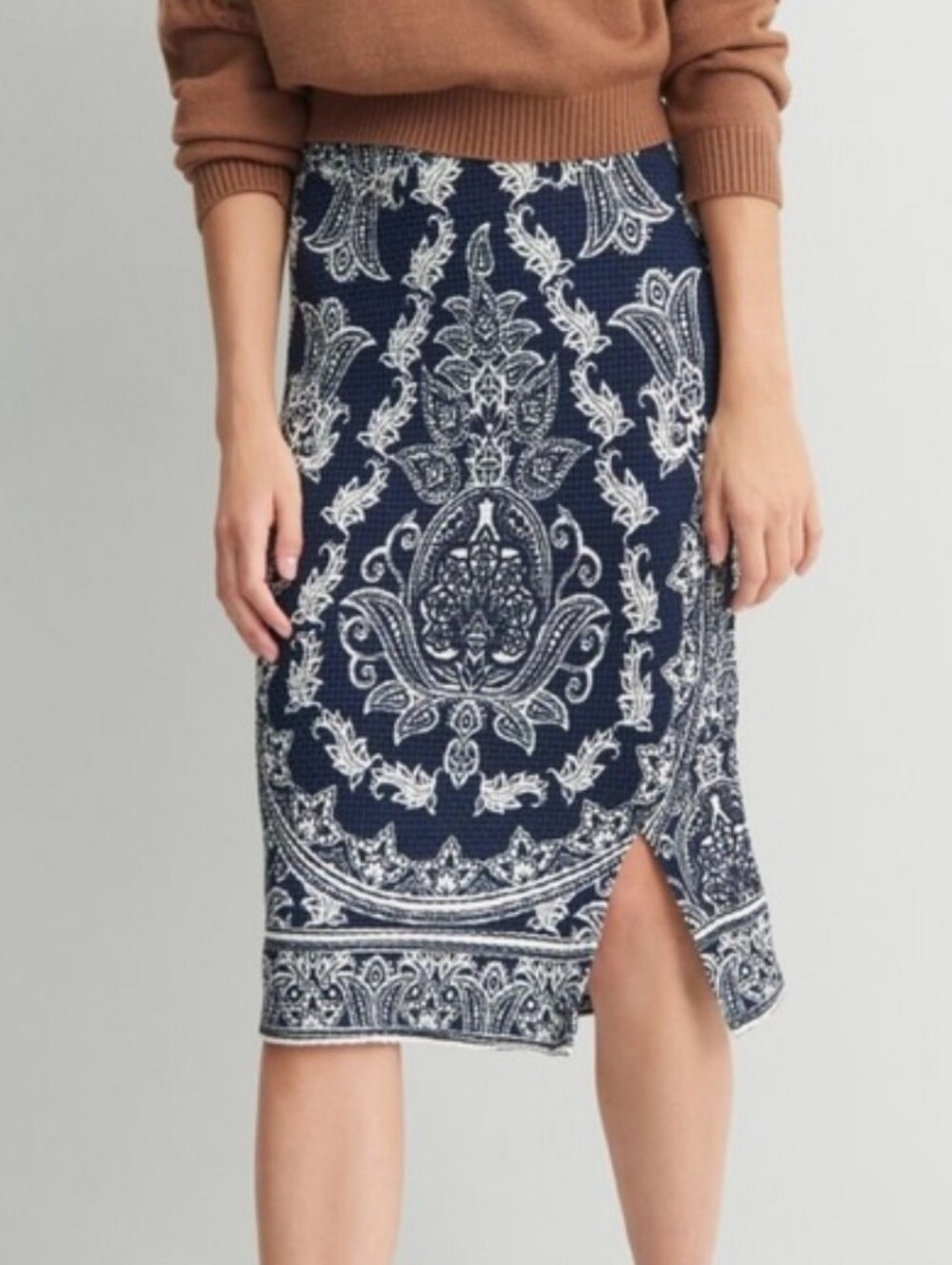 Farm Rio Anthropologie Black and White Printed Maxi Skirt